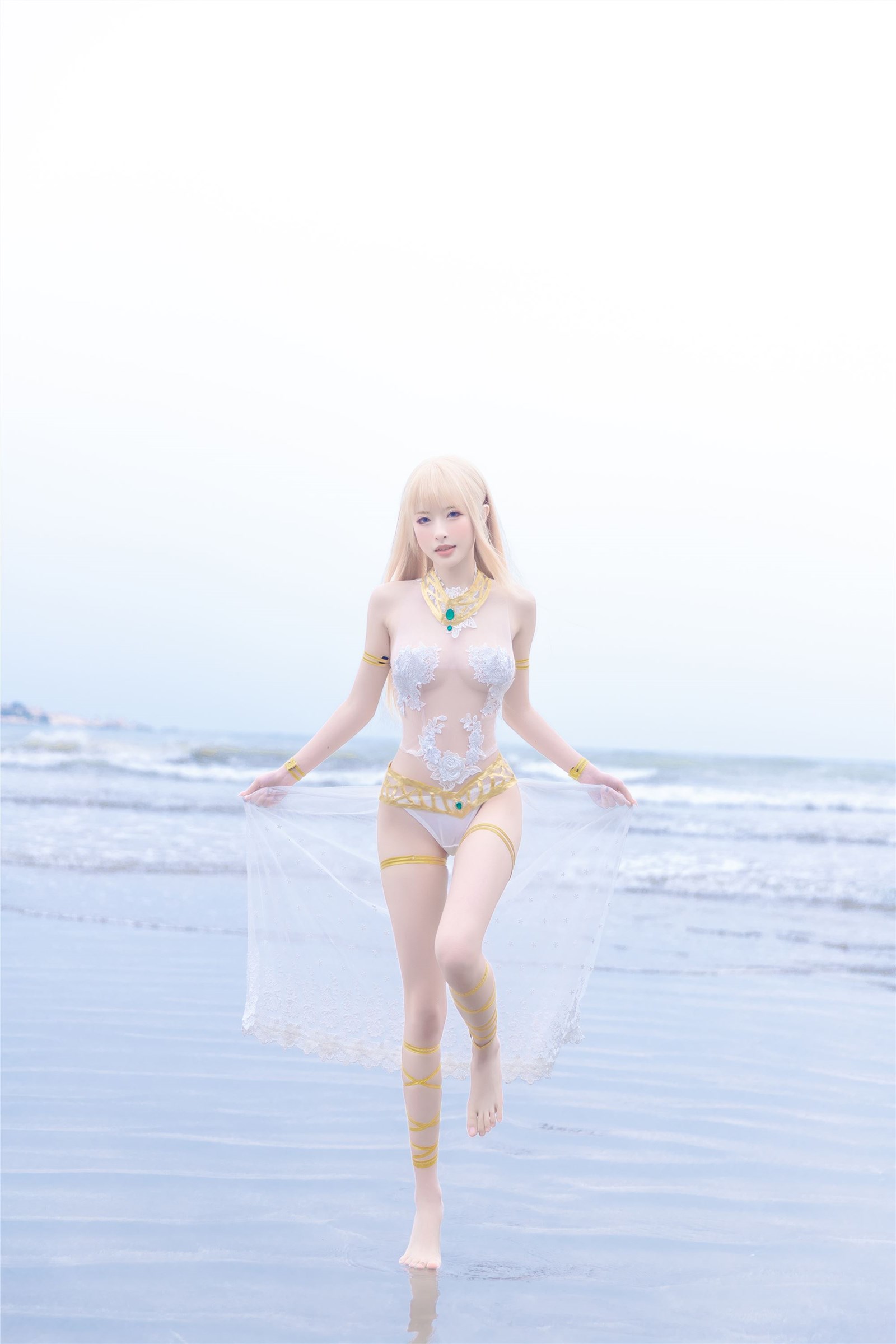 Shimizu Yunai NO.023 Mary Rose white swimsuit(5)